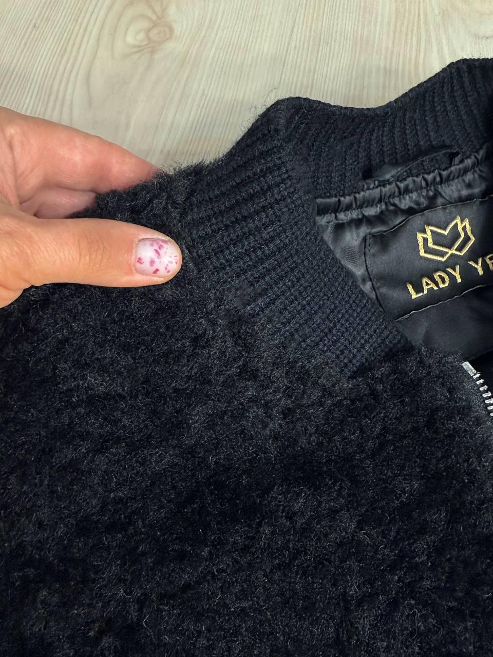 Шуба жіноча Lady Yep 10016 хутро тедді бомбер коротка оверсайз р. 44 Чорний (5897) - фото 4 Шуба жіноча Lady Yep 10016 хутро тедді бомбер коротка оверсайз р. 44 Чорний (5897) - фото 4