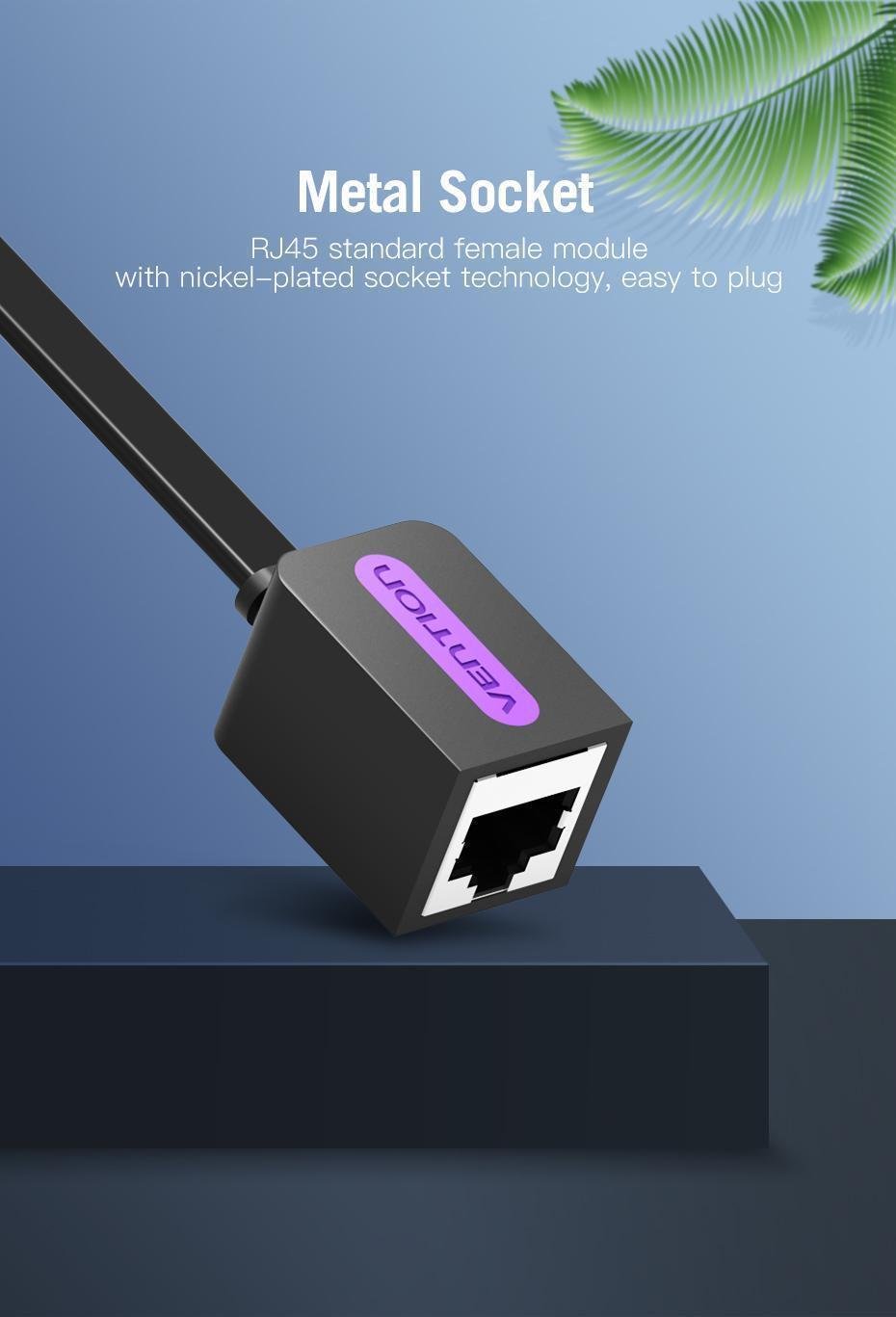 Подовжувач мережевий Vention 7 RJ45 RJ45 8 м Чорний (ICBBK) - фото 9 Подовжувач мережевий Vention 7 RJ45 RJ45 8 м Чорний (ICBBK) - фото 9