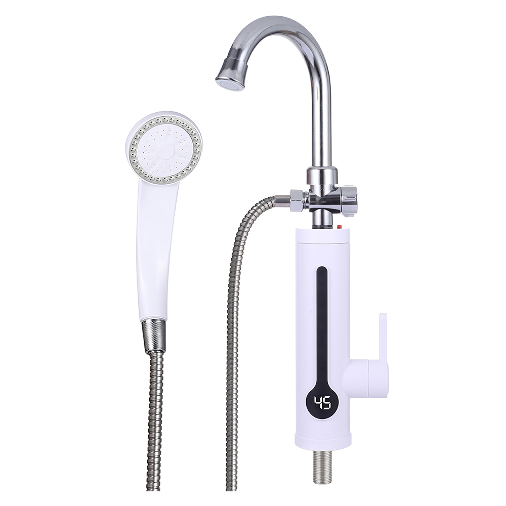 Проточний водонагрівач Wezer B8 для ванни 3,3 кВт Білий (1055371)