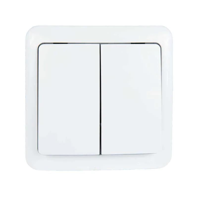 Вимикач двоклавішний Lezard VIOLA 751-0200-101 Білий (27550603)