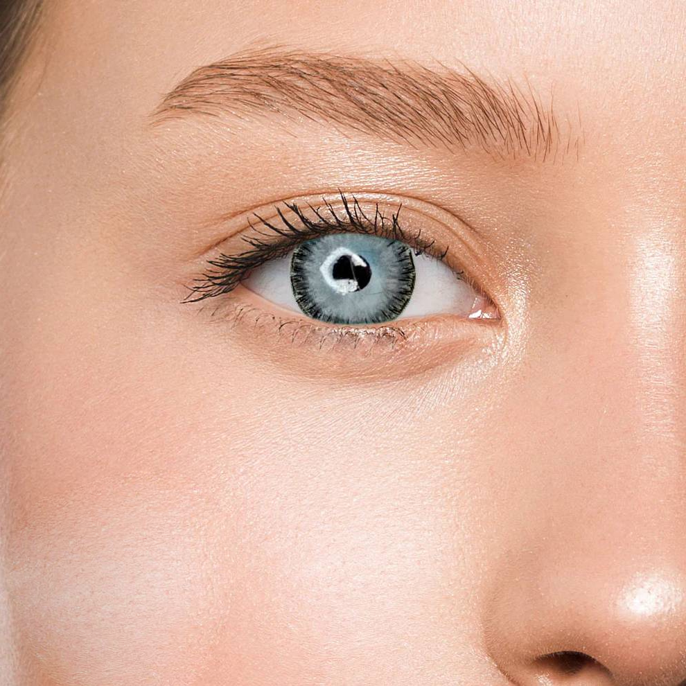 Контактні лінзи сірі Elite Lens Грей 2+0,00 14,5 мм 2 шт. Сірий (25906479)