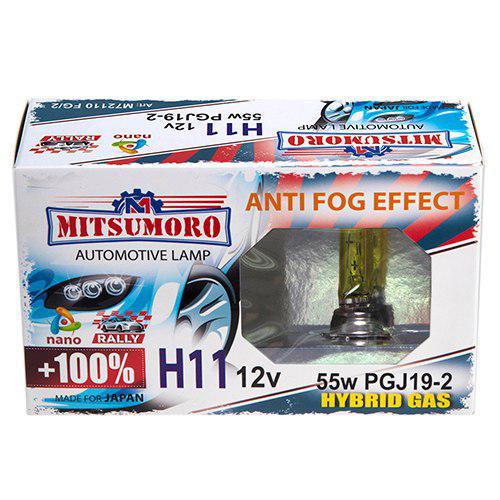 Автолампа MITSUMORO Н11 12v 55w PGJ19-2 v 2 +100 anti fog effect (ближний, птф) (M72110 FG/2) Автолампа MITSUMORO Н11 12v 55w PGJ19-2 v 2 +100 anti fog effect (ближний, птф) (M72110 FG/2)