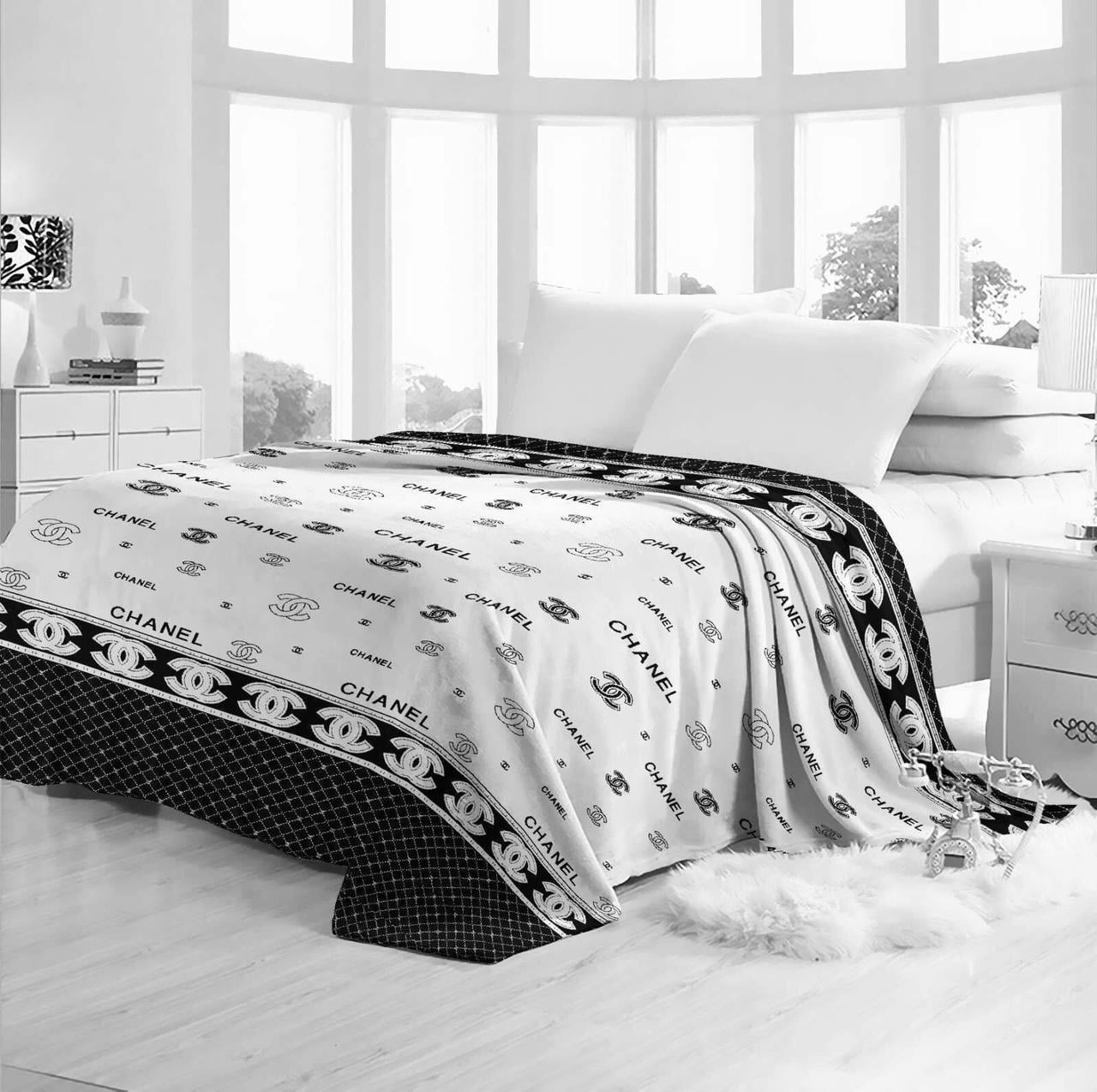 Покрывало велюровое евро Chanel (32485)