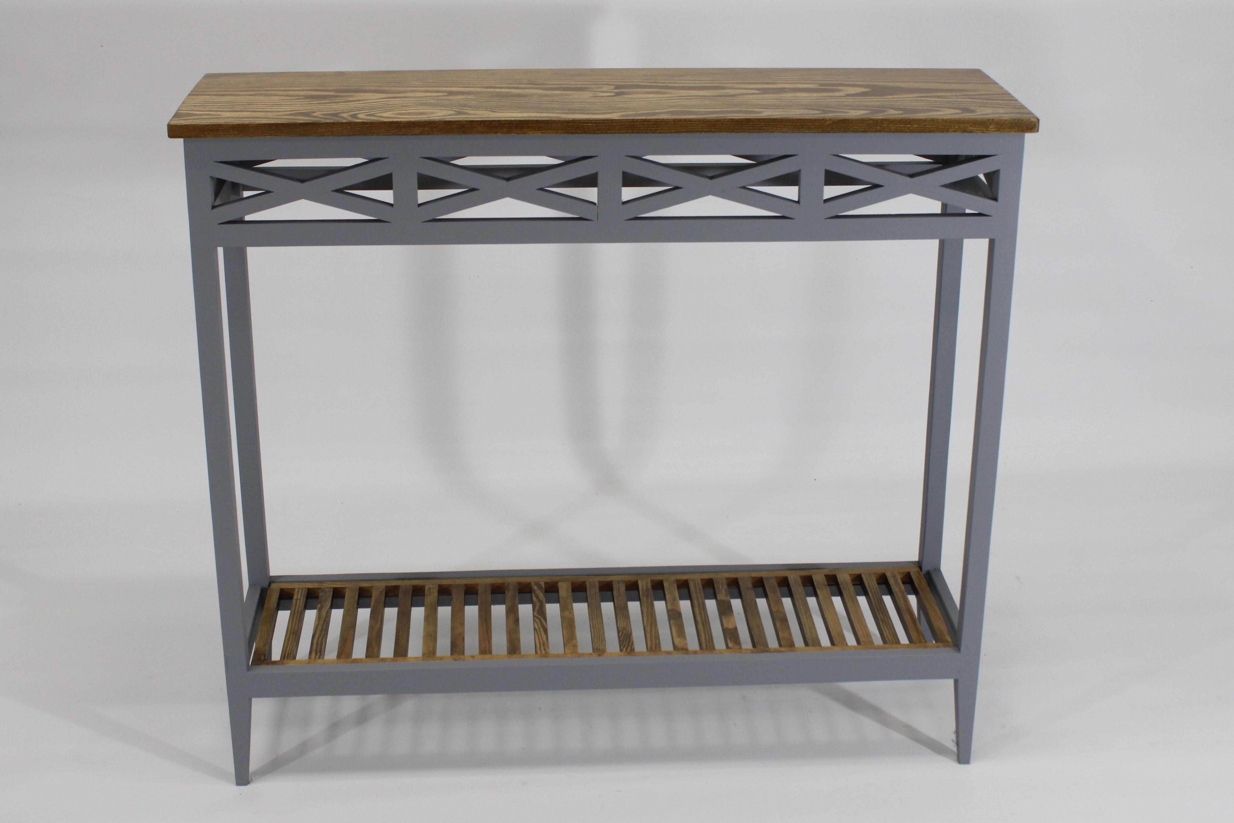 Столик консольный Древоделя Версаль 4К Серый/Орех светлый (071427)