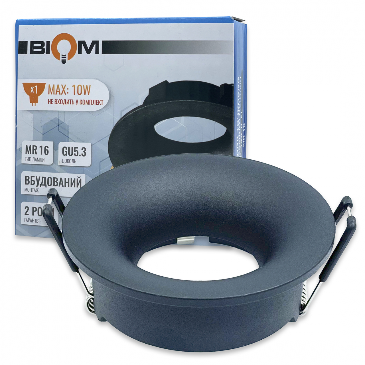 Точечный светильник Biom SP-13R-B-AL MR16/GU10 без лампы накладной Черный (2797459262)