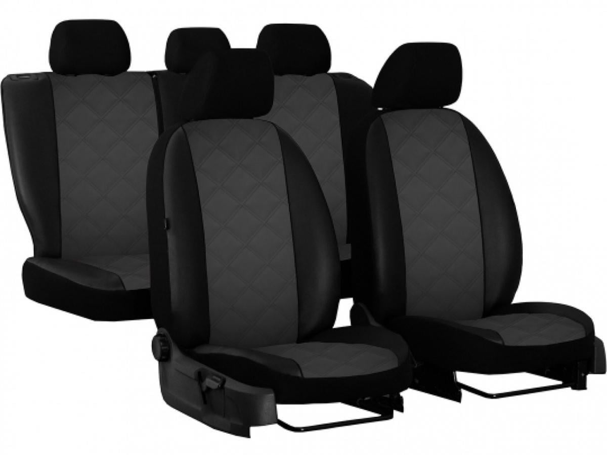 Авточехлы из экокожи CHERY Beat 2009-2015 Pok-ter ELIT Premium с серой вставкой (r415729)