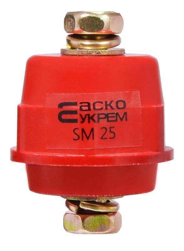 Изолятор-держатель силовой шины АСКО-Укрем SM25 6 кВ 25 мм М6 с болтом (A0150100001)