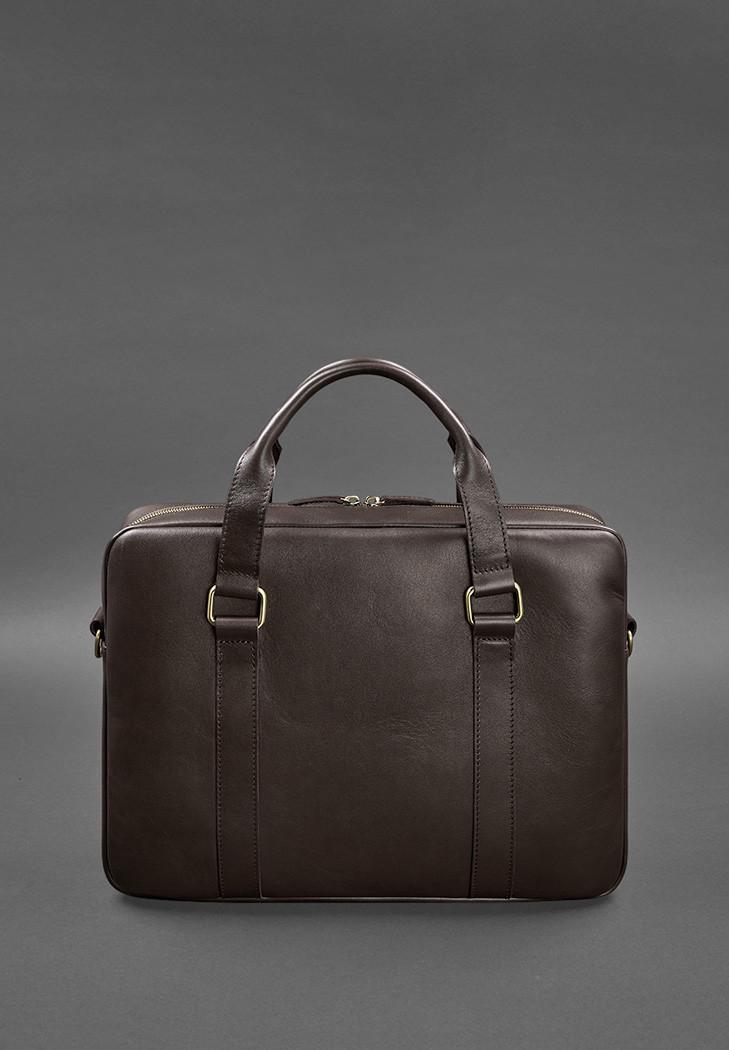 Сумка для ноутбука и документов кожаная Темно-коричневый (A-027947) - фото 2 Сумка для ноутбука и документов кожаная Темно-коричневый (A-027947) - фото 2