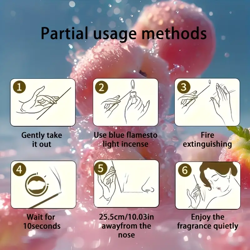 Аромапалочки Персик с бамбуковым ядром 20 шт. Розовый (27086329) - фото 8 Аромапалочки Персик с бамбуковым ядром 20 шт. Розовый (27086329) - фото 8