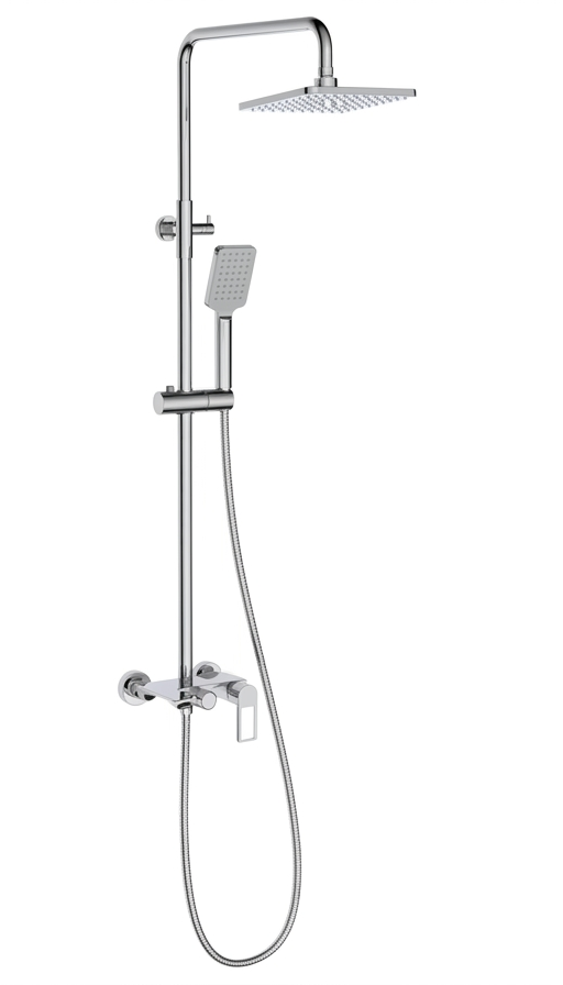 Душевая система AiM DG06544-1 с полкой латунь Хром (RS-DG06544-1 chrome)