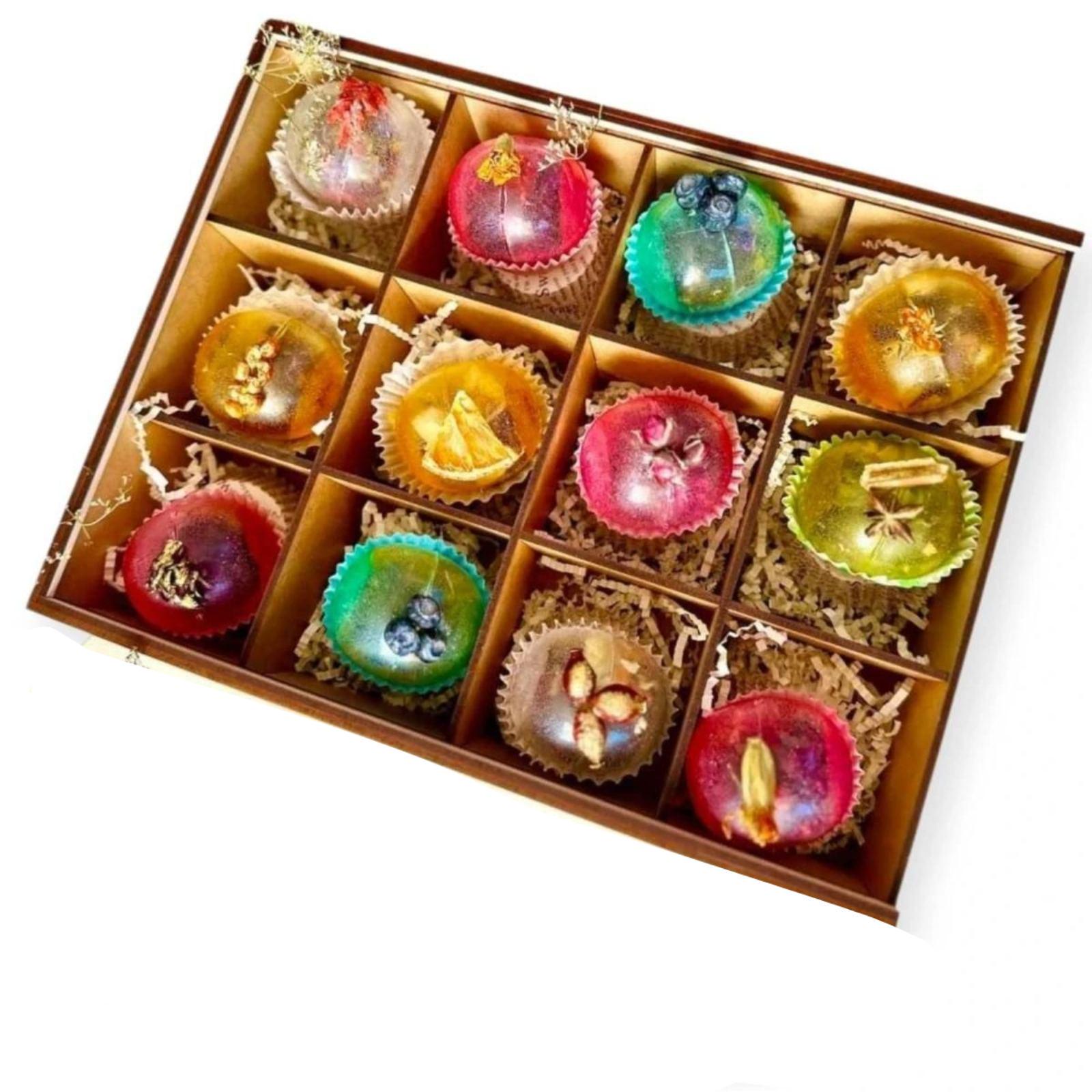 Подарочный набор чайными бомбочками 12 шт. в подарочной упаковке (28586754)