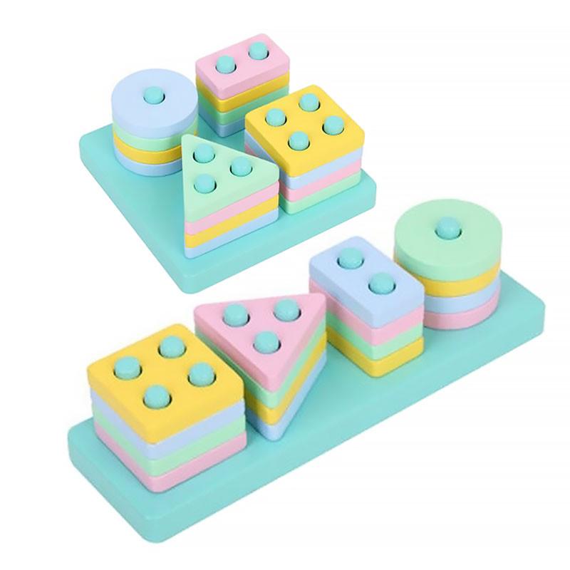 Деревянная игрушка Lesko DL-004 Blocks Square + Rectangle для детей обучающая