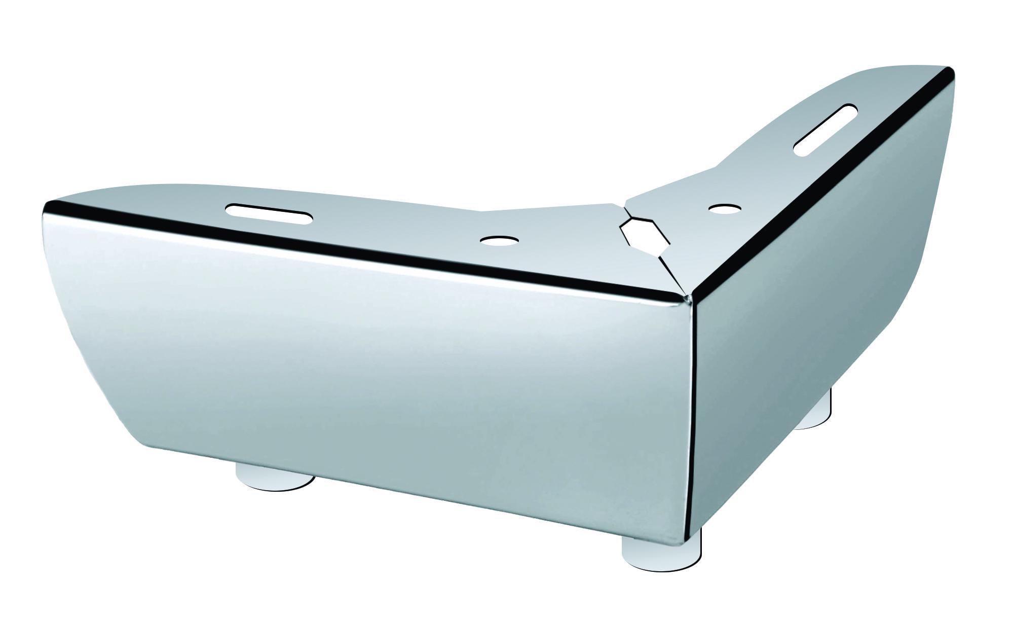 Ножка мебельная угловая Sigma 55 115-115 мм Хром (29596149)