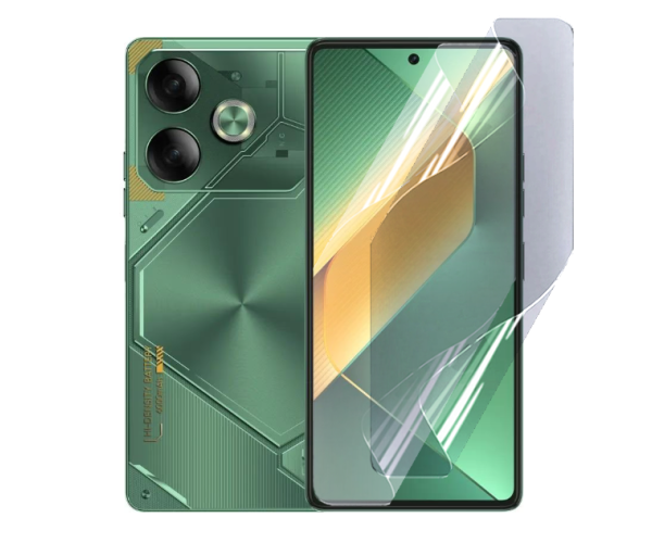 Противоударная гидрогелевая пленка Hydrogel Film для Tecno Pova 6, Transparent