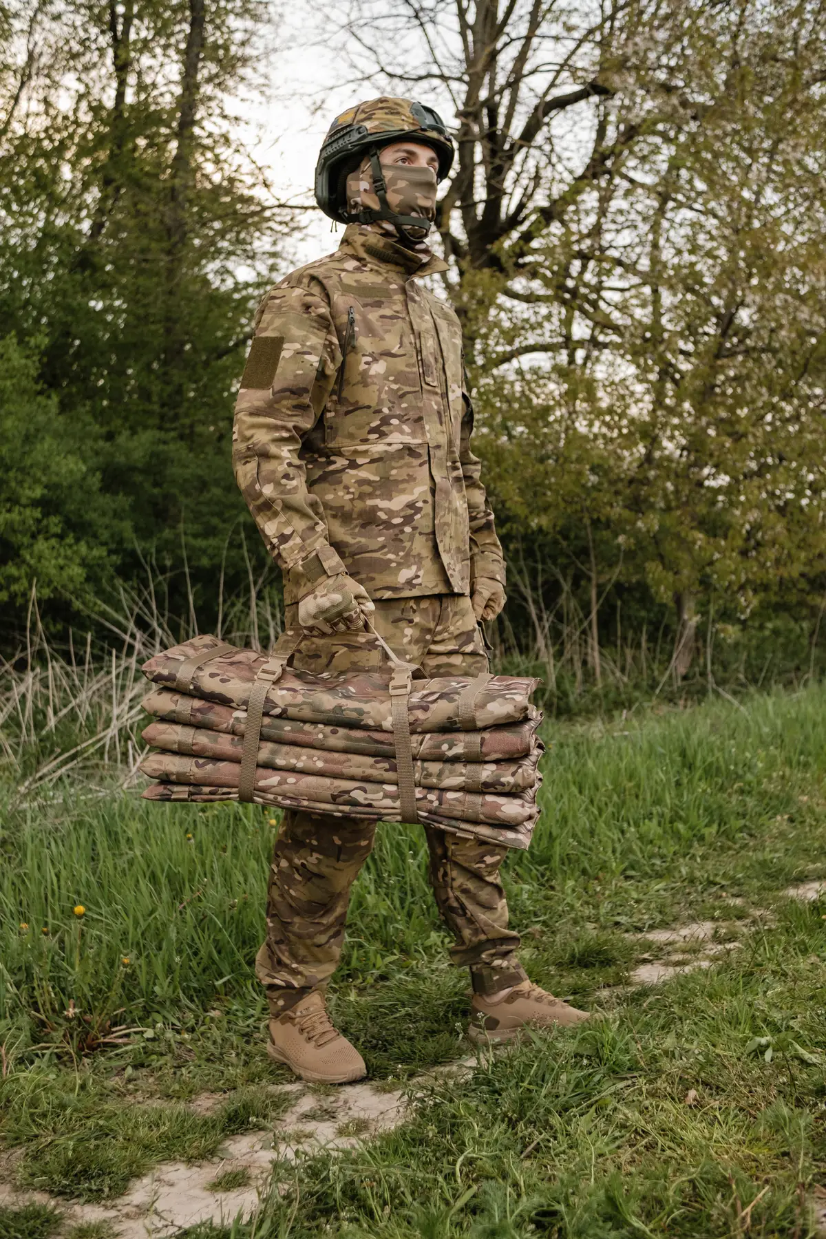 Каремат розкладний Kiborg К-2 посилений 20 мм + стропа Мультикам (8812) - фото 7 Каремат розкладний Kiborg К-2 посилений 20 мм + стропа Мультикам (8812) - фото 7