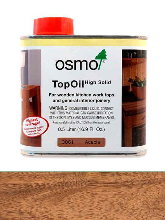 Масло с твердым воском для мебели и столешниц Osmo TopOil акация 0,5 л (3061)