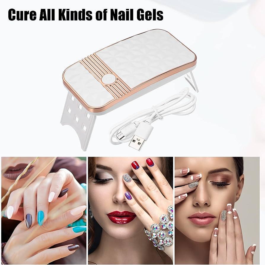 Компактная лампа Diamond mini 2 для сушки ногтей на USB кабеле 54 Вт Белый - фото 4