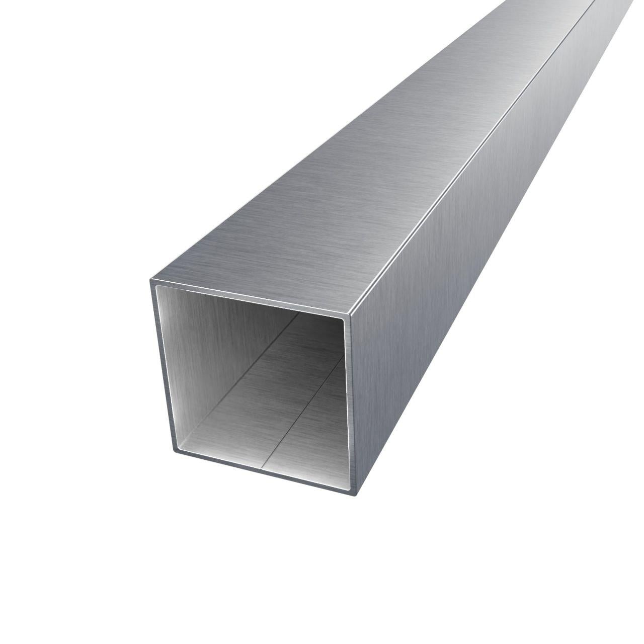 Труба профільна нержавіюча 40х40 товщина 3,0 мм шліфована квадратна матова харчова AISI 304 н/ж 1 м (2569107051/К1358)