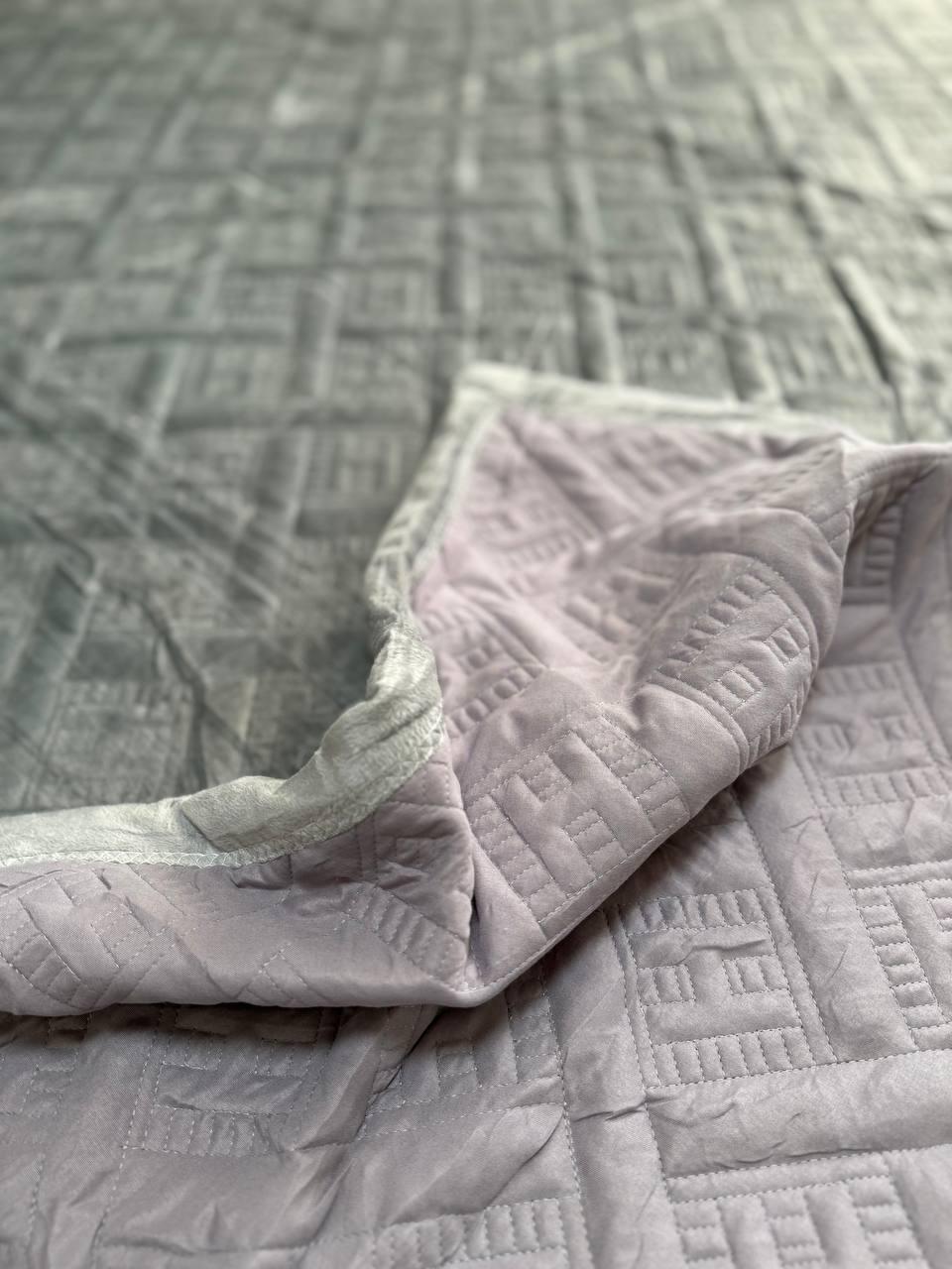 Плед велюровый Макси 230х260 см Серый (14071056) - фото 5