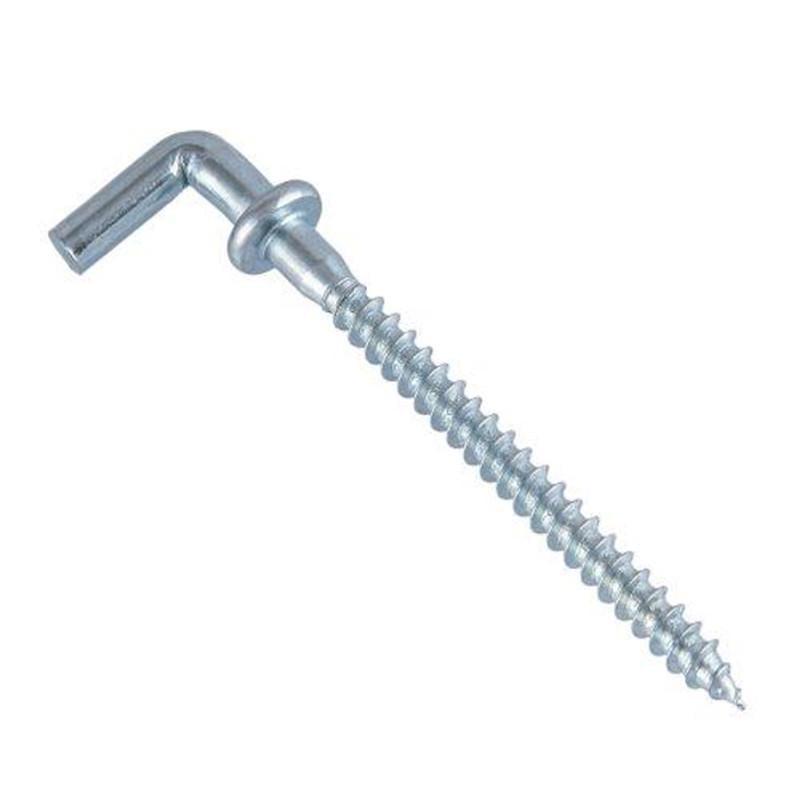 Шуруп Metalvis 4,5х55 гак з упором 70 мм цинк під дюбель Ø 6 мм 10 шт. (92E920L92E9455502U)