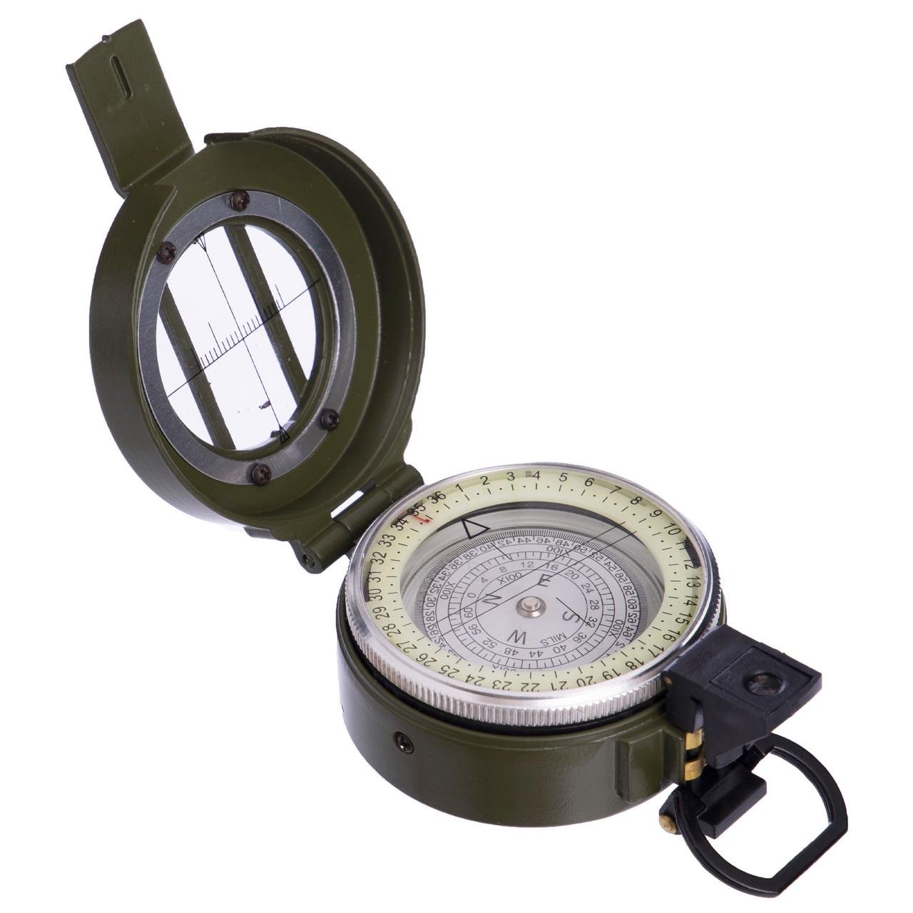 Магнітний компас Zelart d металевому корпусі в 55 мм Оливковий (K60)