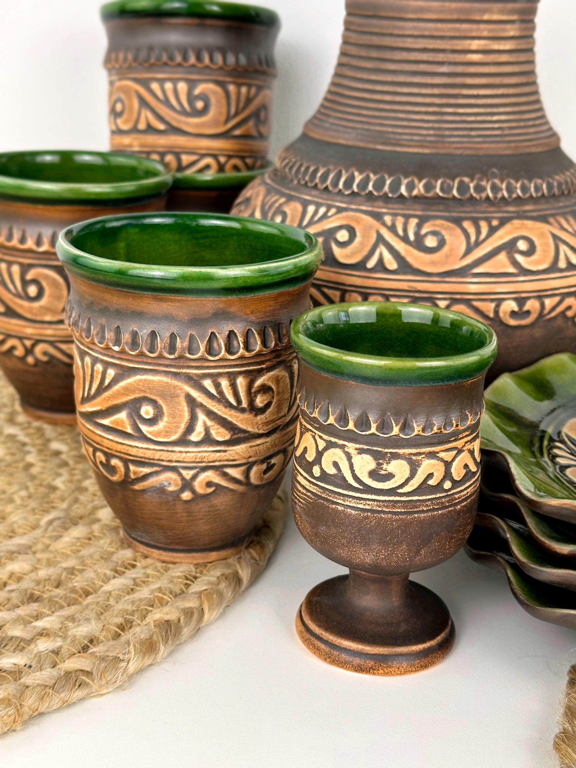 Набор глиняной посуды для сервировки стола на 4 человека Гражда Коричневый (17019-5) - фото 8 Набор глиняной посуды для сервировки стола на 4 человека Гражда Коричневый (17019-5) - фото 8