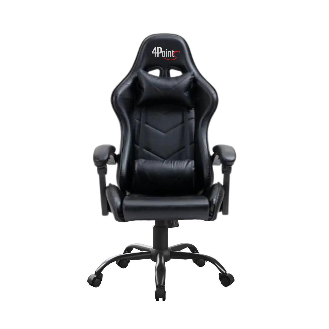 Крісло ігрове комп'ютерне TEMPO з металевою основою з подушками Чорний (40046) - фото 2 Крісло ігрове комп'ютерне TEMPO з металевою основою з подушками Чорний (40046) - фото 2