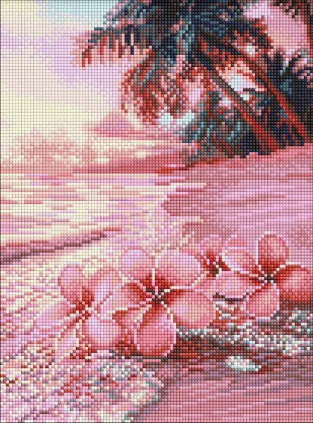 Алмазная мозаика Ideyka Розовый пляж 30x40 см (Id-AMO8222)