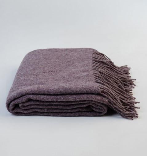 Плед-покривало вовняне 140х200 см Ліловий