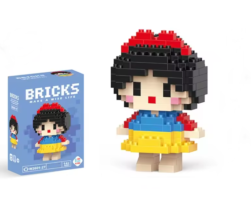 Конструктор фигурка BRICKS пиксели Белоснежка 158 деталей (W027)