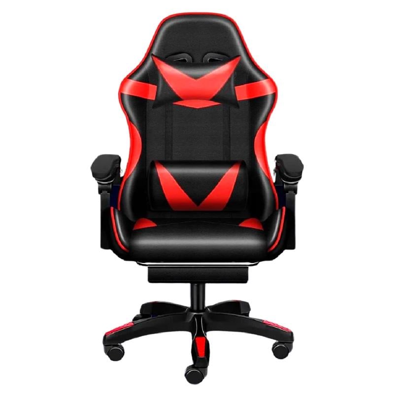 Кресло игровое компьютерное Care Life CF-301 геймерское с подставкой для ног и массажером Red/Black Кресло игровое компьютерное Care Life CF-301 геймерское с подставкой для ног и массажером Red/Black