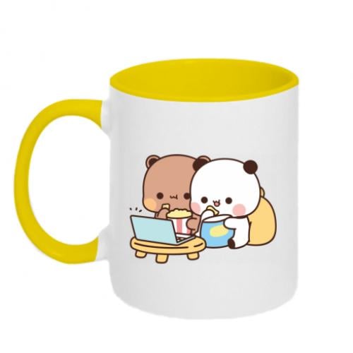 Чашка керамическая двухцветная Bubu and Dudu Chilling 320 мл Бело-желтый (15866275-34-194564)