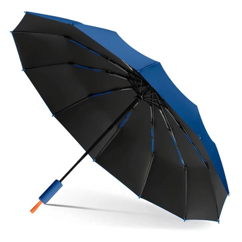 Зонтик полный автомат Lesko 210T двухслойный антиветер Dark Blue (36986793)