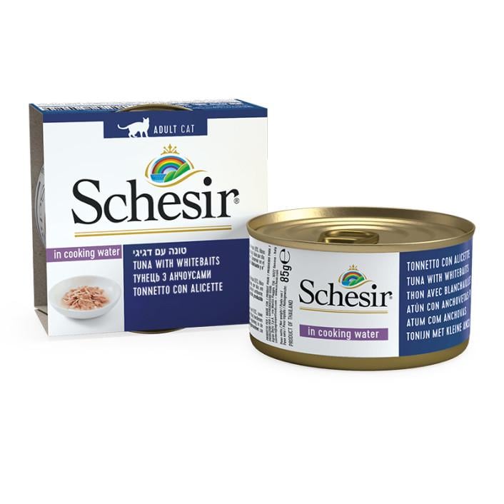 Корм влажный для котов Schesir Tuna with Whitebaits тунец с анчоусами и рисом 85 г (750525)