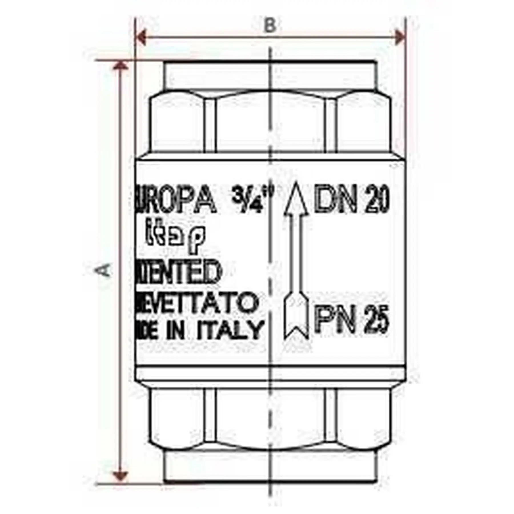 Клапан зворотнього ходу води ITAP 3/4″ EUROPA 100 (GSR-000000719) - фото 4