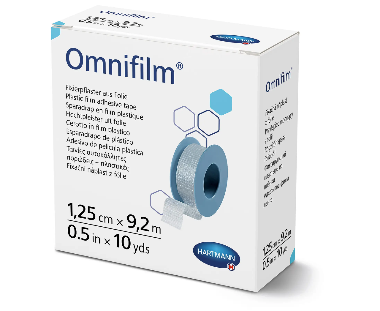 Пластырь фиксирующий из прозрачной пленки Omnifilm 1,25 см х 9,2 м (1762539886)