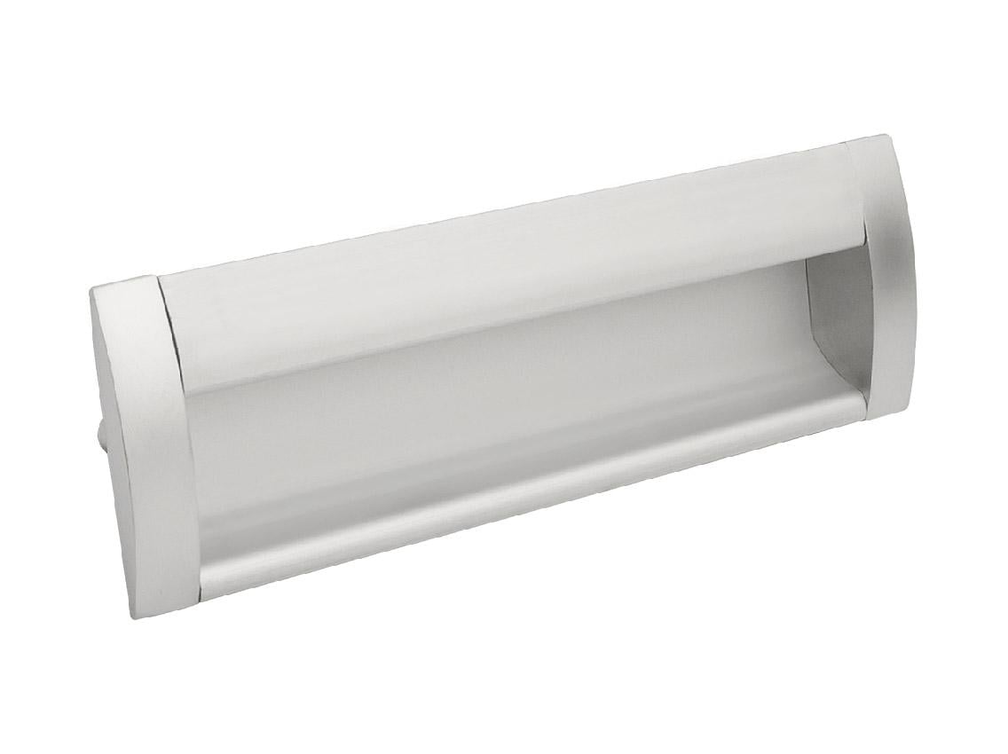 Ручка врезная Giff UA08/C00/08/128 Матовый хром/Алюминиевый (6729)