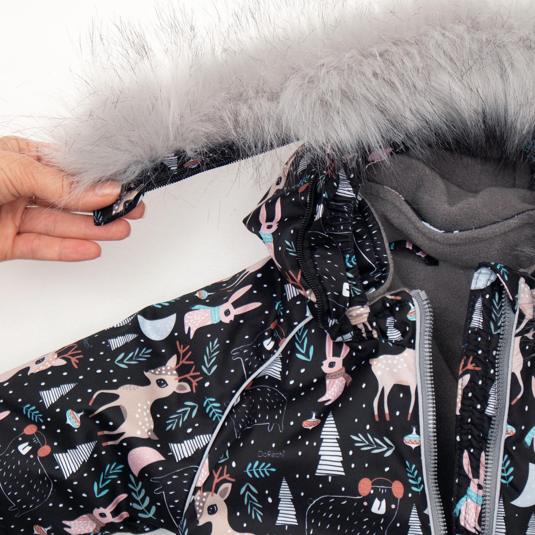 Детский зимний комбинезон с капюшоном DoRechi Аполло с мехом 80 см Волшебный лес (21482) - фото 9