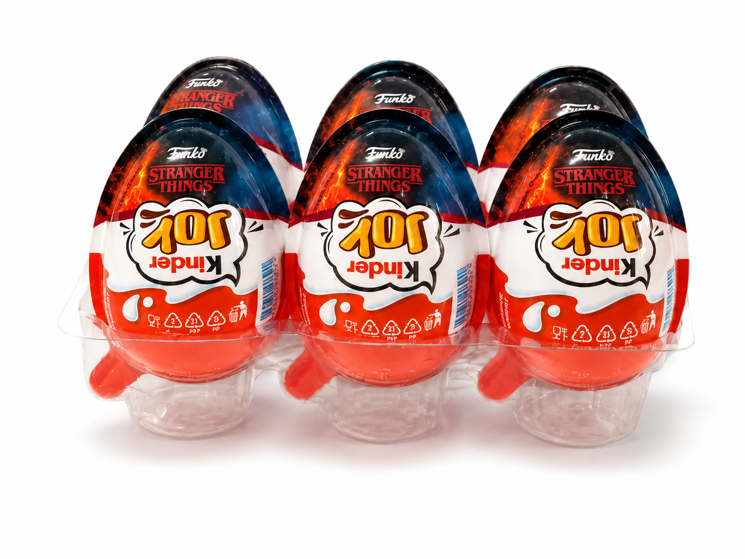 Шоколадные яйца Kinder Joy Funko Stranger Things с кремовым десертом и игрушкой 6 шт. по 20 г