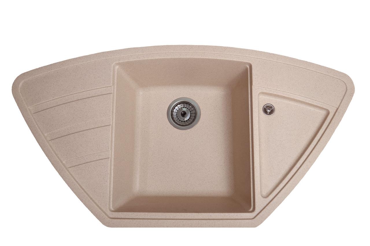 Мойка кухонная Крафт с крыльями из искусственного камня Песочный (1570457814) Мойка кухонная Крафт с крыльями из искусственного камня Песочный (1570457814)