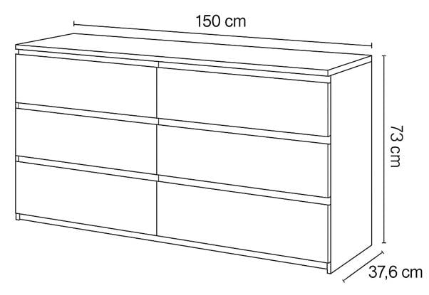 Комод Мастер Форм Брайт 1500х376х730 мм Нимфея альба (30241) - фото 3