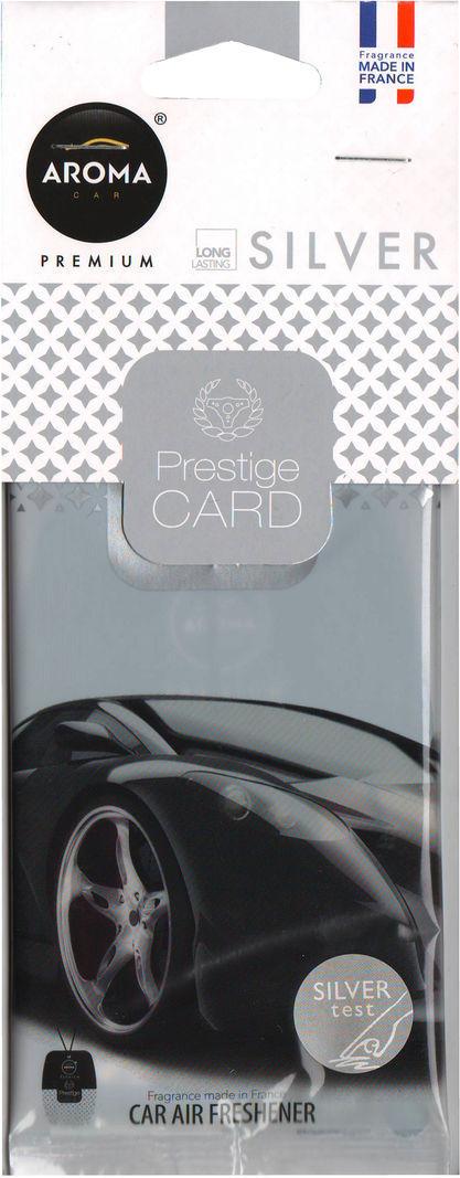 Ароматизатор для авто Aroma Car Prestige Card Silver на зеркало сухой (0399380)