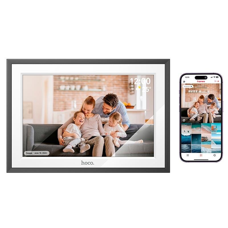 Фоторамка цифровая Hoco HI13 10,1'' digital cloud photo frame Android 6 Wi-Fi (613368) - фото 2