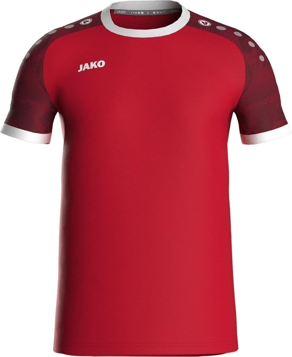 Футболка джерси детская Jako ICONIC S/S 164 см Красно-белый (4224-113)