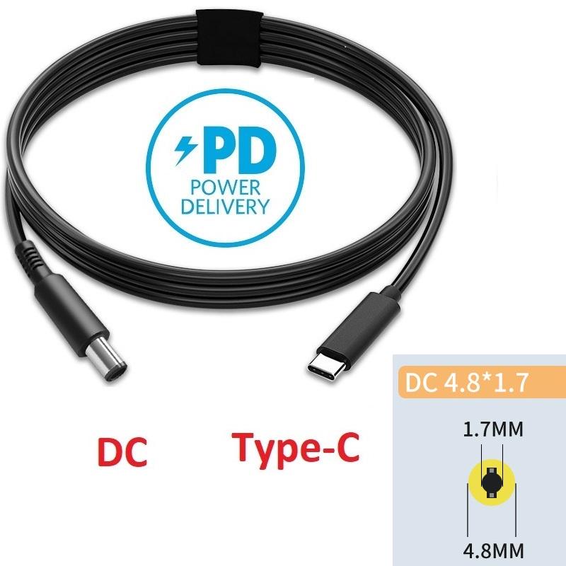 Кабель USB Type-c на DC 4,8х1,7 для заряджання ноутбука c PD тригером 65W 1,5 м (0343) - фото 2