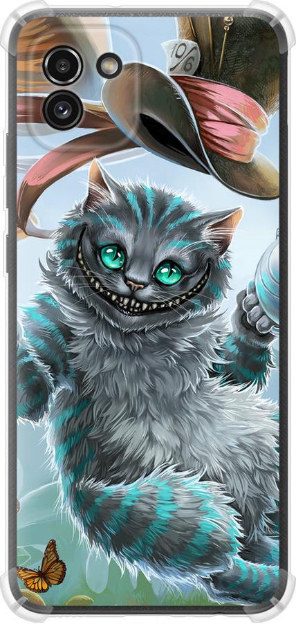 Чехол на Samsung Galaxy A03 A035F Чеширский кот 2 (3993sp-2499-42517)