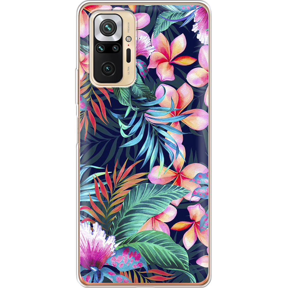 Чехол BoxFace Xiaomi Redmi Note 10 Pro flowers in the tropics Прозрачный силикон (42053-up1971-42053)