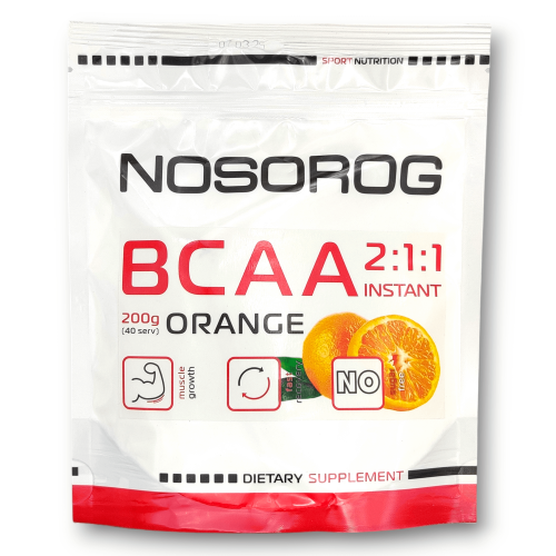 Аминокислота Nosorog Nutrition BCAA 2:1:1 Instant Апельсин 200 г (10018-10) Аминокислота Nosorog Nutrition BCAA 2:1:1 Instant Апельсин 200 г (10018-10)