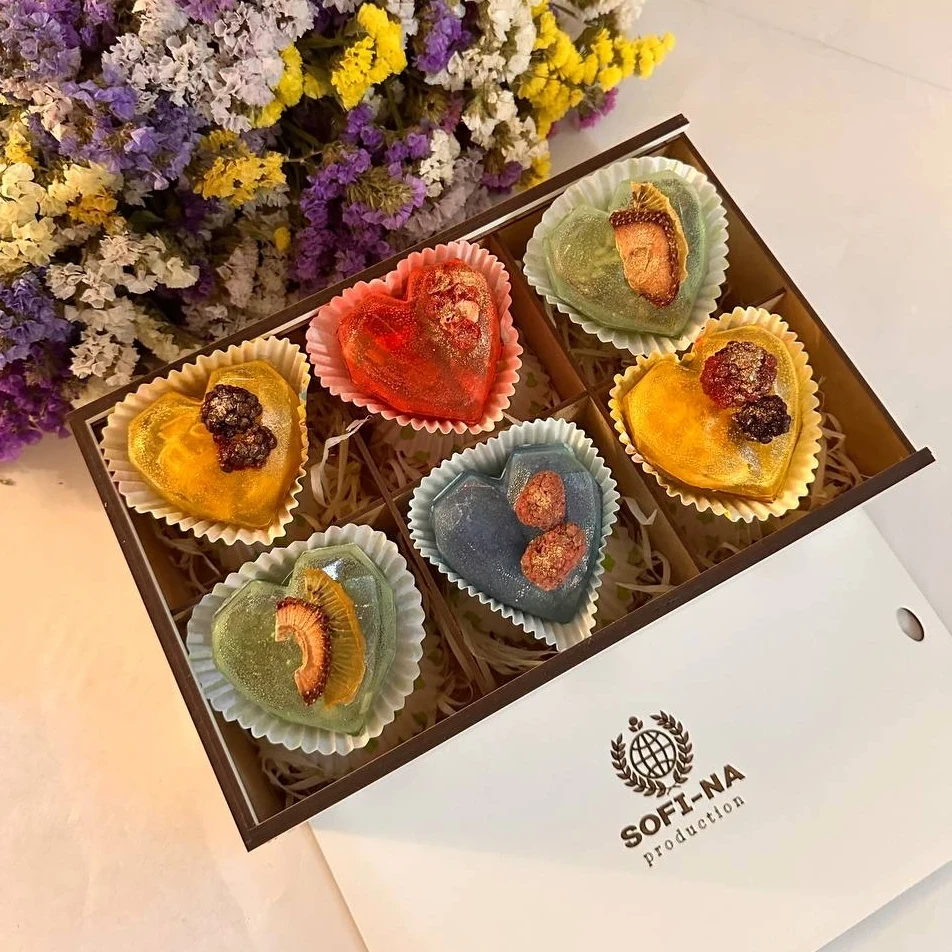 Подарунковий набір чайними бомбочками серцями 6 шт. в подарунковій упаковці (28678612) - фото 2 Подарунковий набір чайними бомбочками серцями 6 шт. в подарунковій упаковці (28678612) - фото 2