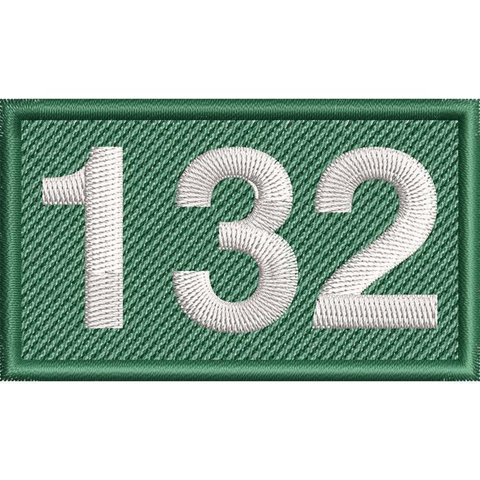 Нашивка патч номер игрока 132 Хван Ин-хо из сериала Игра в Кальмара 7,5x4,5 см (20420491)